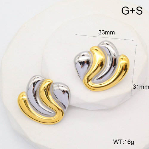 GEE002429ahjb-066  Handmade Polished  Stainless Steel Earrings  nostock