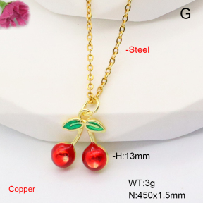 F6N301214vail-L017  Fashion Copper Necklace