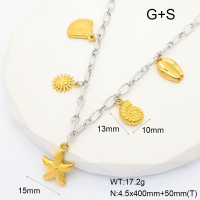 GEN001919vihb-908  Handmade Polished  Stainless Steel Necklace