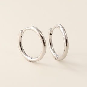 JE7635aimo-Y05  925 Silver Earrings  WT:0.77-2.53g  inner:12mm  YHE0244