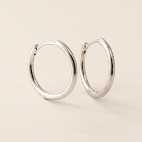 JE7637aipk-Y05  925 Silver Earrings  WT:0.77-2.53g  inner:14mm  YHE0244