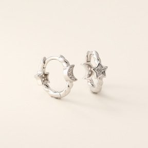 JE7643aimo-Y05  925 Silver Earrings  WT:1.75g  11.7mm  YHE0696
