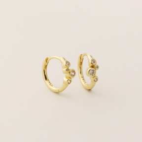 JE7654aiio-Y05  925 Silver Earrings  WT:1.45g  11.5mm  YHE0699