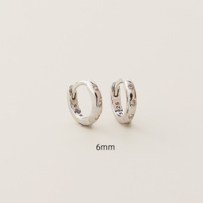 JE7655vhlm-Y05  925 Silver Earrings  WT:0.82g  6mm  YHE0707