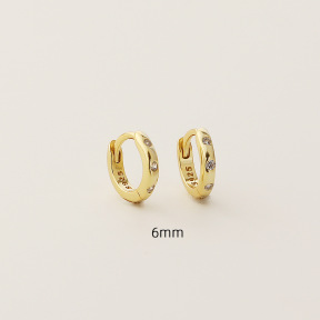 JE7656vhlm-Y05  925 Silver Earrings  WT:0.82g  6mm  YHE0707