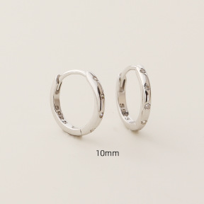 JE7659bihm-Y05  925 Silver Earrings  WT:1.4g  10mm  YHE0707