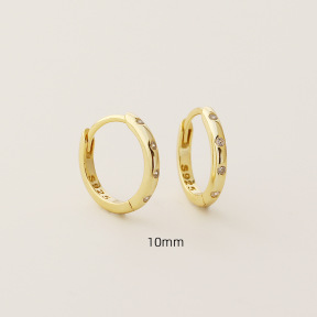 JE7660bihm-Y05  925 Silver Earrings  WT:1.4g  10mm  YHE0707
