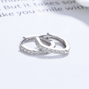 JE7747bihm-Y06  925 Silver Earrings  WT:1.53g  13.1mm  A-87-02
