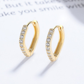 JE7748bihm-Y06  925 Silver Earrings  WT:1.53g  13.1mm  A-87-02
