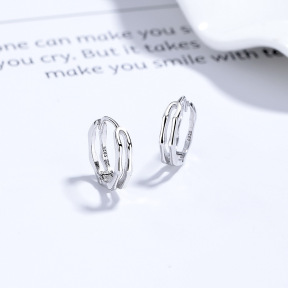JE7749bihm-Y06  925 Silver Earrings  WT:1.55g  12.3mm  A-86-17
