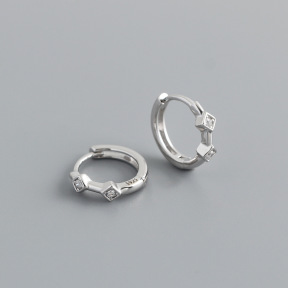 JE7804aiil-Y10  925 Silver Earrings  WT:1.52g  12.6*13.5mm  EH1627