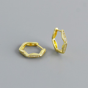 JE7821aiov-Y10  925 Silver Earrings  WT:1.73g  14.2*15.7mm  EH1633