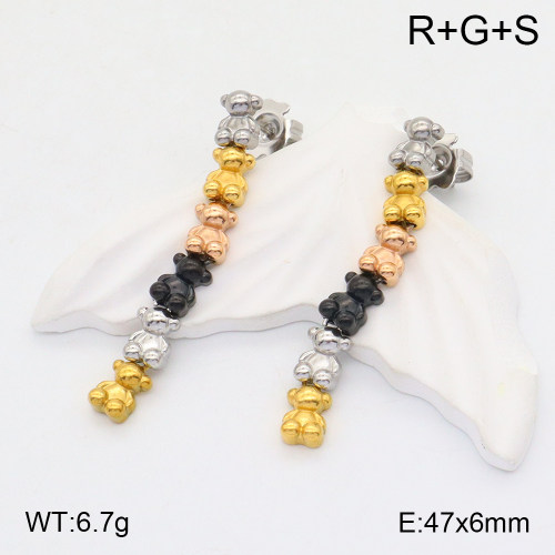 TE2000406vhov-659  SS Bear Earrings