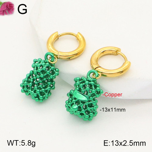 TE2000471vihb-J82  Fashion Copper Bear Earrings