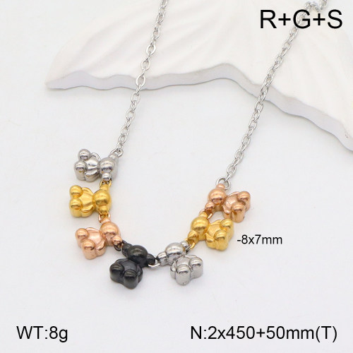 TN2000570vhmv-659  SS Bear Necklaces