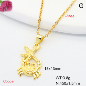 F6N200702vail-L002  Fashion Copper Necklace