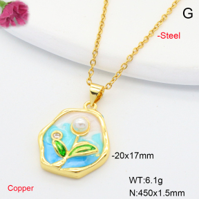 F6N301231aajl-L002  Fashion Copper Necklace