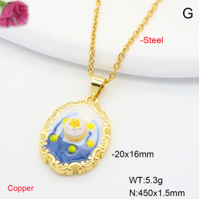 F6N301239baka-L002  Fashion Copper Necklace