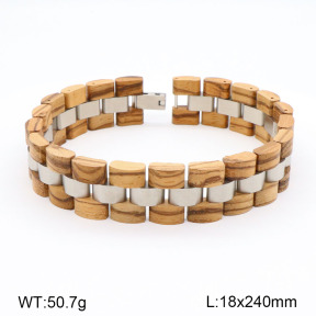 2B3003587ajma-264  Sandalwood   Stainless Steel Bracelet