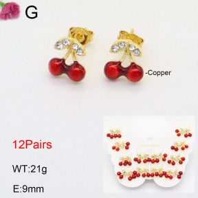 F2E300818aivb-K01  Fashion Copper Earrings