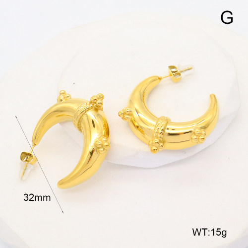 GEE002407bhia-066  Handmade Polished  Stainless Steel Earrings