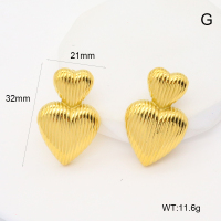 GEE002505bhva-066  Handmade Polished  Stainless Steel Earrings