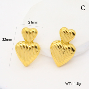 GEE002505bhva-066  Handmade Polished  Stainless Steel Earrings