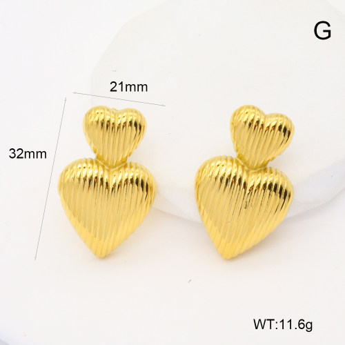 GEE002505bhva-066  Handmade Polished  Stainless Steel Earrings