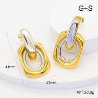 GEE002549ahjb-066  316 Pin Handmade Polished  Stainless Steel Earrings  BC24080632E-PS