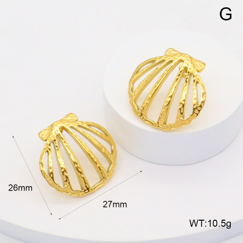 GEE002550bhva-066  316 Pin Handmade Polished  Stainless Steel Earrings  BC24120400E