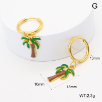 GEE002553bhva-066  316 Pin Enamel,Handmade Polished  Stainless Steel Earrings  BC25040129-1E