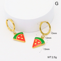 GEE002554bhva-066  316 Pin Enamel,Handmade Polished  Stainless Steel Earrings  BC25040129-2E