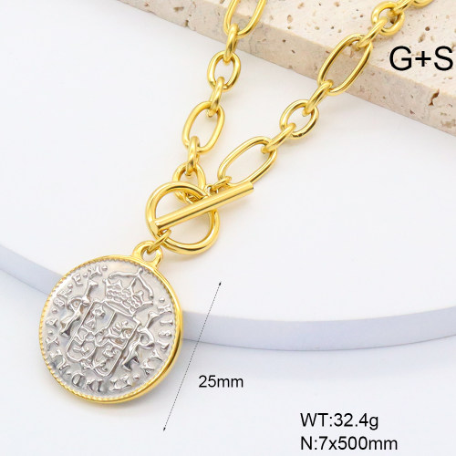 GEN001976ahlv-066  Handmade Polished  Stainless Steel Necklace  BC25040131N-PS