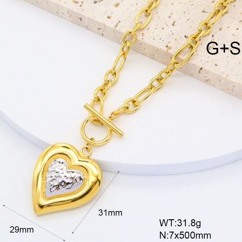 GEN001980ahlv-066  Handmade Polished  Stainless Steel Necklace  BC24070647N-2