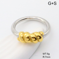 GER001300vhha-066  6-8#  Handmade Polished  Stainless Steel Ring