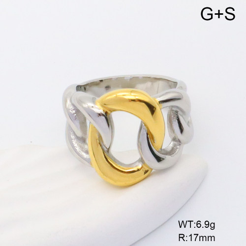 GER001304vhha-066  6-8#  Handmade Polished  Stainless Steel Ring