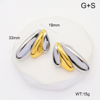 GEE002536bhia-066  Handmade Polished  Stainless Steel Earrings
