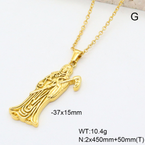 6N2004913bhva-452  Stainless Steel Necklace