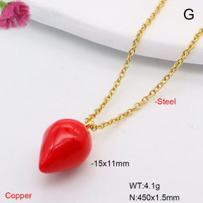 F6N200708avja-L002  Fashion Copper Necklace