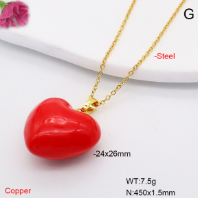 F6N200709aakl-L002  Fashion Copper Necklace