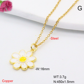 F6N200715vaia-L002  Fashion Copper Necklace