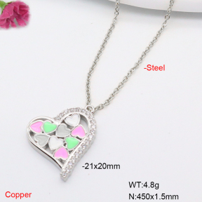 F6N200719baka-L002  Fashion Copper Necklace