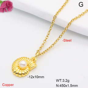 F6N200721vaia-L002  Fashion Copper Necklace