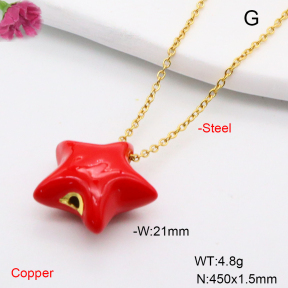 F6N200729baka-L002  Fashion Copper Necklace