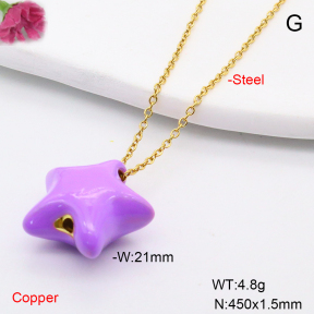 F6N200733baka-L002  Fashion Copper Necklace