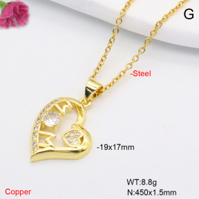 F6N408304vail-L002  Fashion Copper Necklace
