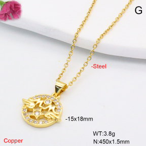 F6N408305vail-L002  Fashion Copper Necklace