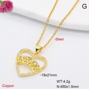 F6N408307avja-L002  Fashion Copper Necklace