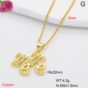F6N408313aajl-L002  Fashion Copper Necklace