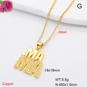 F6N408314aajl-L002  Fashion Copper Necklace